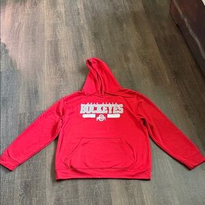 Champion Ohio State Buckeyes Hoodie Red Pullover Sweatshirt Size L